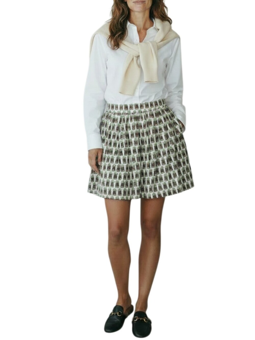 Dolce & Gabbana Lemon Print Skater Skirt Sz 42 6 Fruit & Citrus Collection Rare